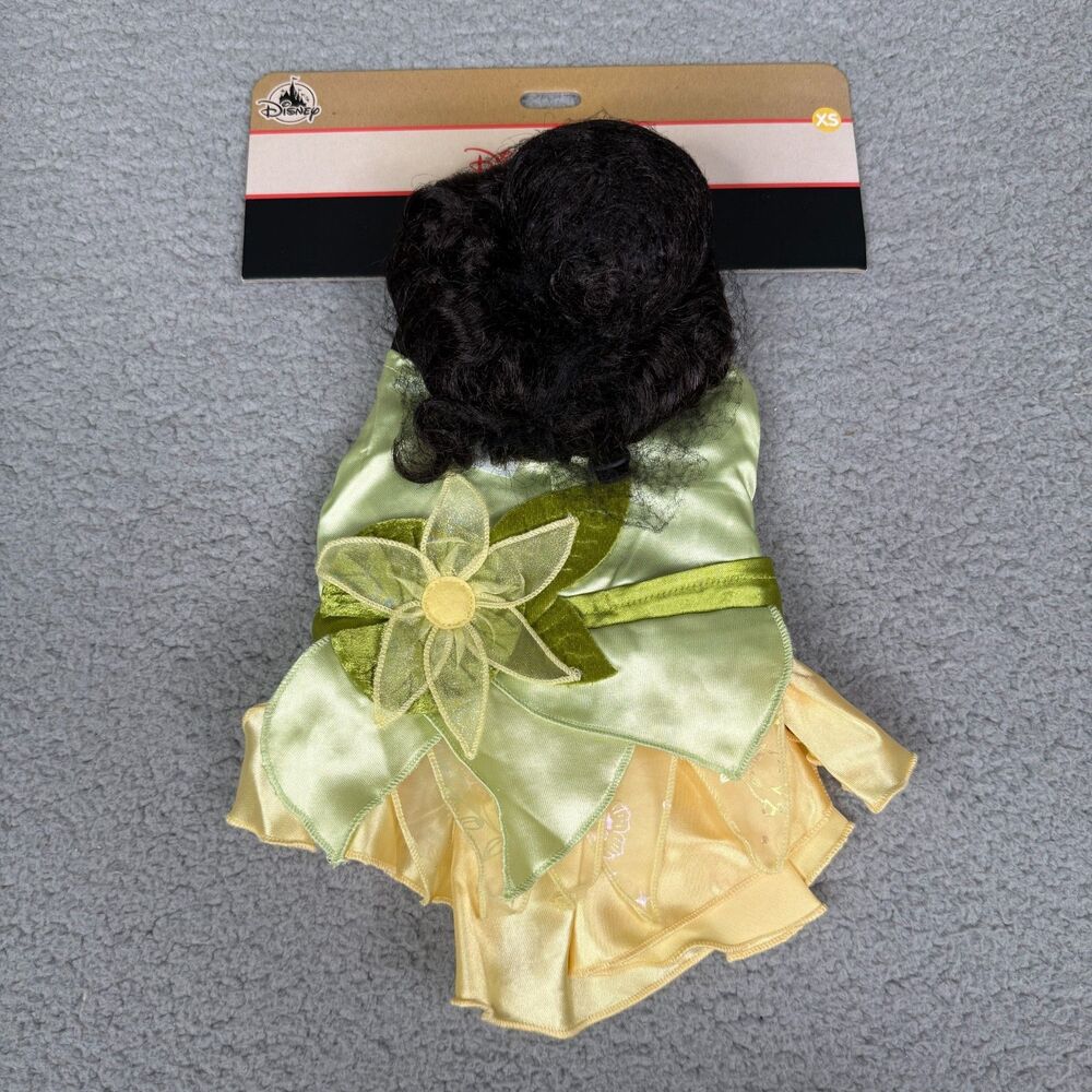 Disney‎ Tails Dog Costume Princess Tiana XS Dress Wig Pet Halloween Outfit NWT